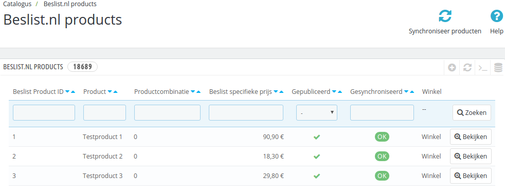 Beslist.nl producten