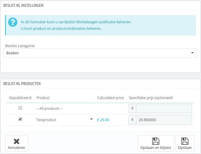 Beslist.nl producttab